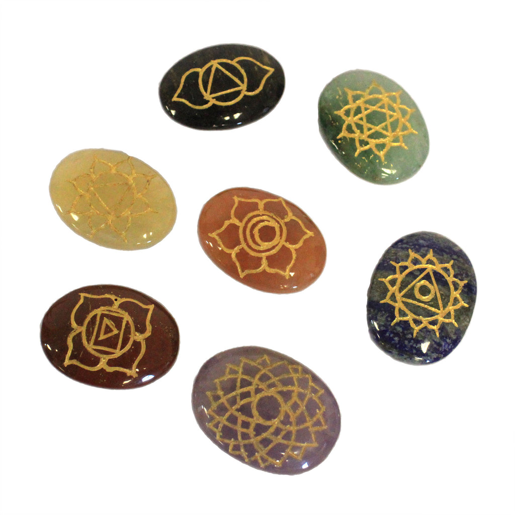 Set de piedras Chakras Ovaladas