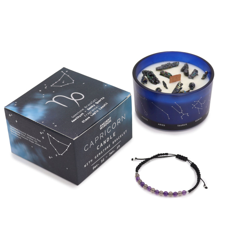 Vela del Zodíaco con Pulsera de Piedras Preciosas
