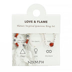 Set Anillos Love and Flame