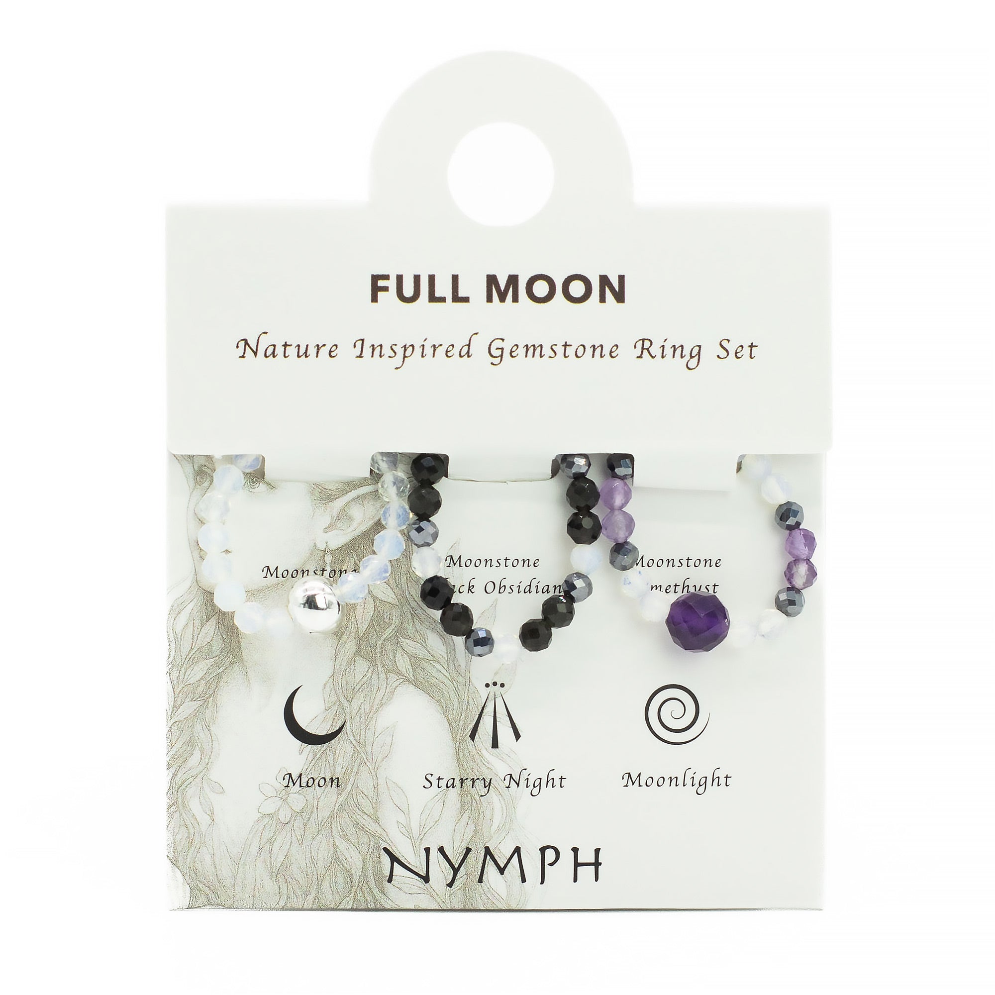 Set Anillos Full Moon