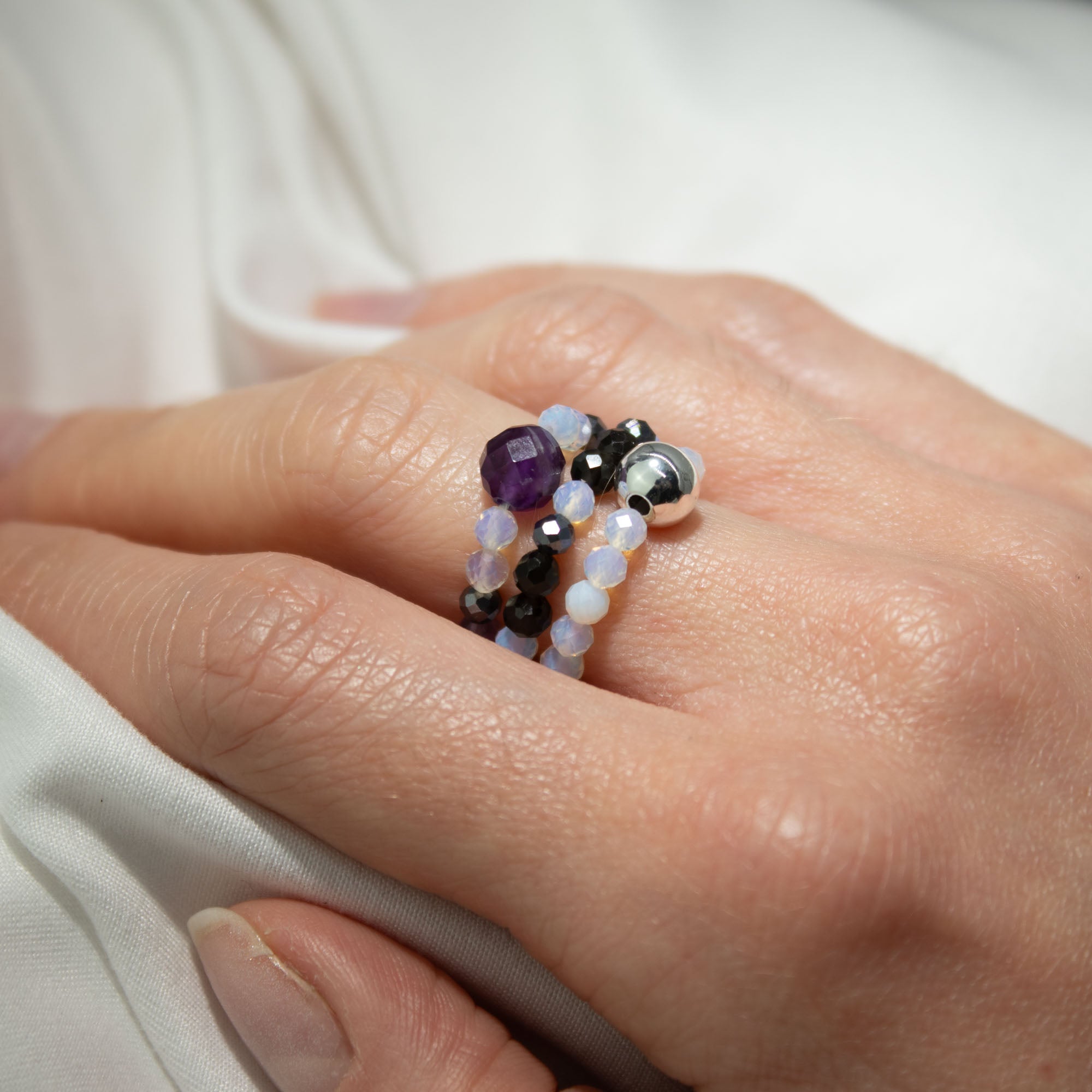 Set Anillos Full Moon