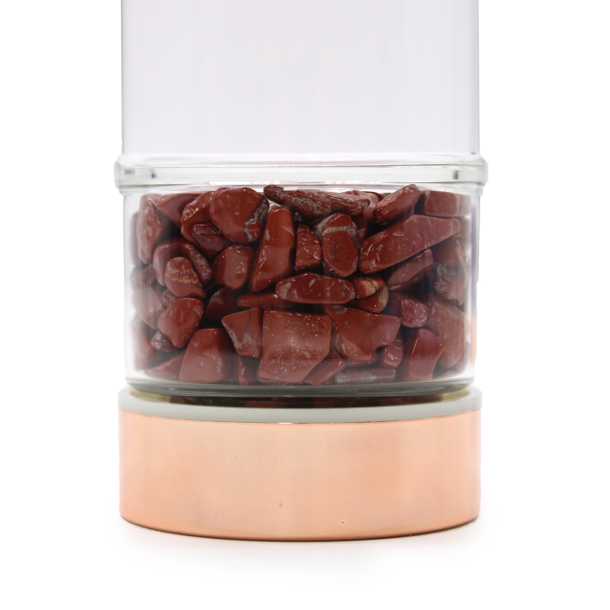 Botella de Cristal para Infusión Jaspe Rojo
