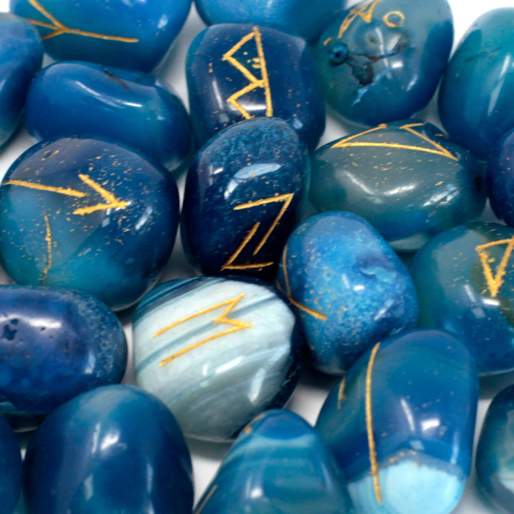 Runas de la India Ónix Azul