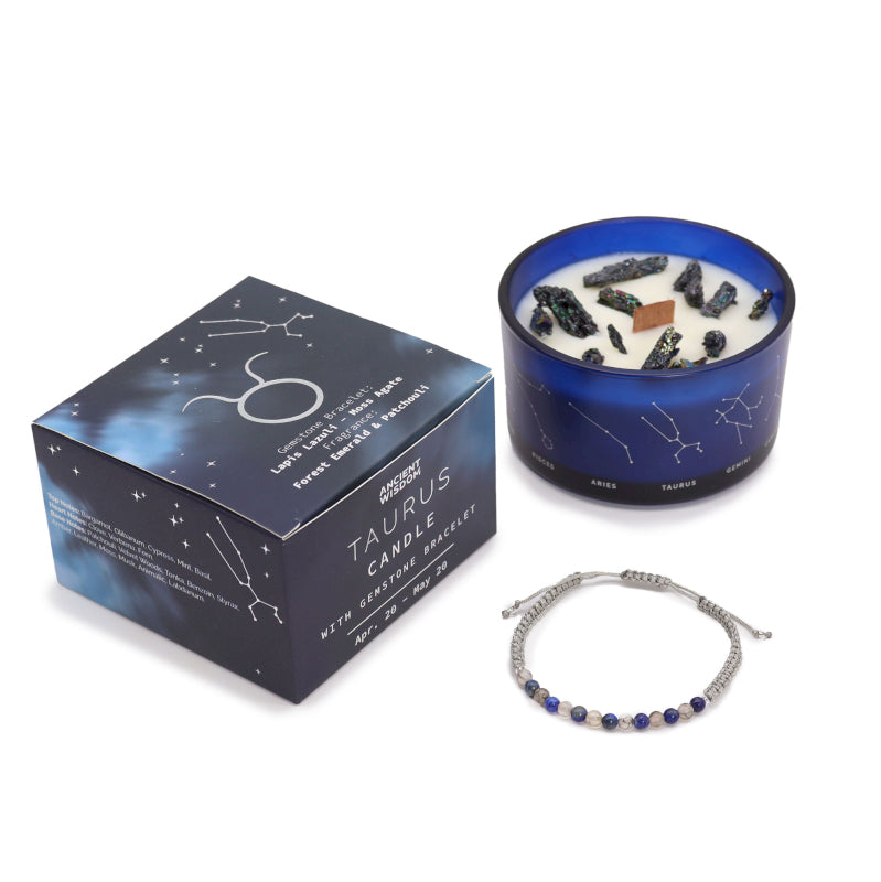 Vela del Zodíaco con Pulsera de Piedras Preciosas