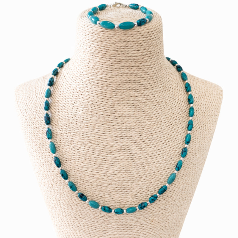 Conjunto Collar y Pulsera Turquesa